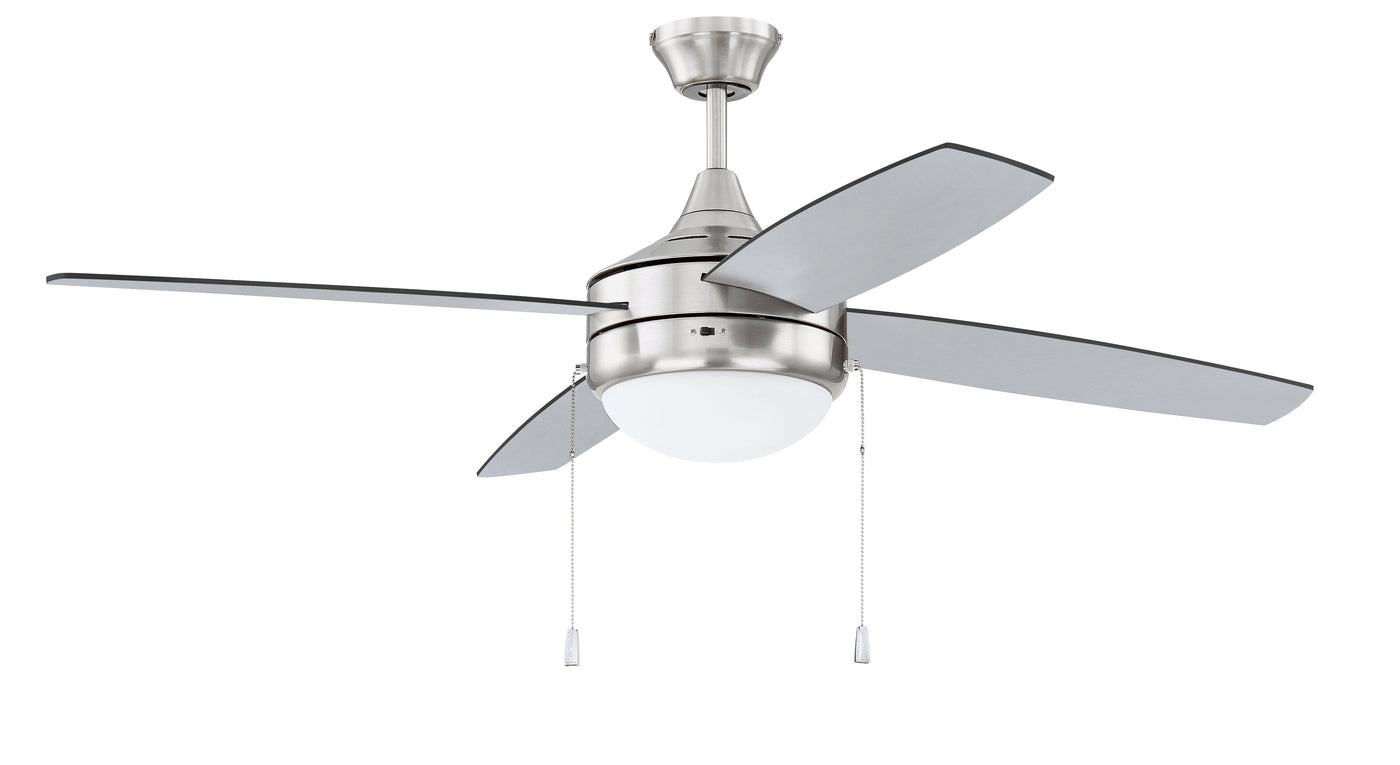 Antique Hardware 52" Phaze Energy Star 4 in Brushed Polished Nickel w/ Brushed Nickel/Greywood Blades Ceiling Fan