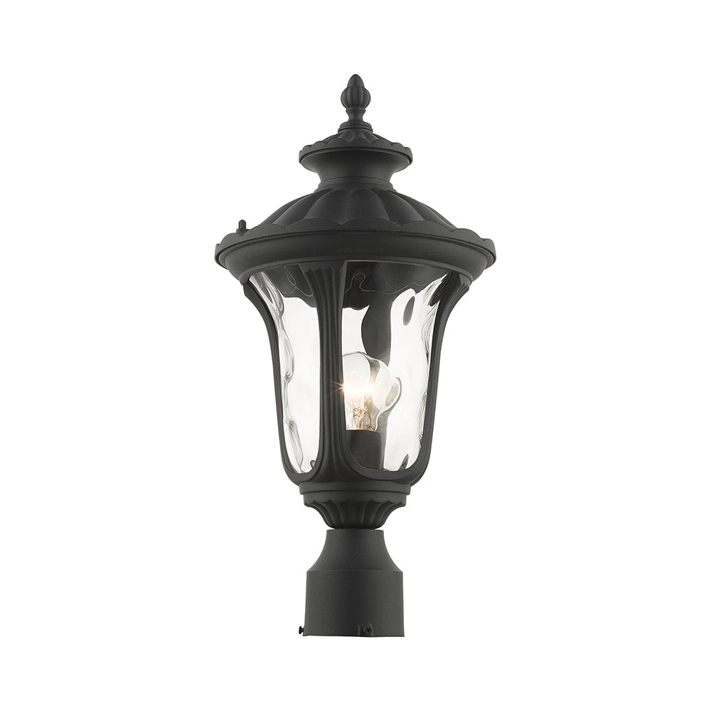 ##Antique Hardware## 1 Light Textured Black Outdoor Post Top Lantern