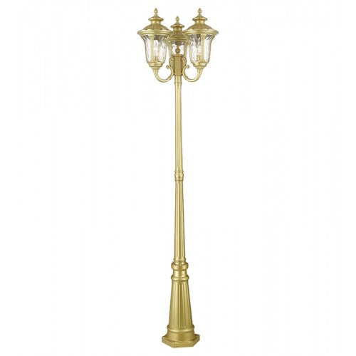 ##Antique Hardware## 3 Light Soft Gold Post Light