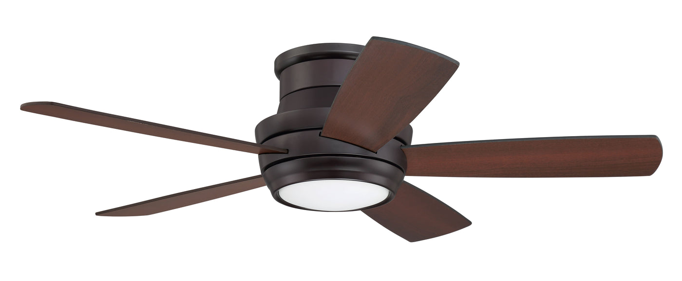 Antique Hardware 44" Tempo Hugger in Oiled Bronze w/ Oiled Bronze/Walnut Blades Ceiling Fan