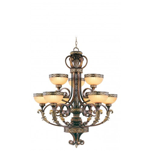 ##Antique Hardware## 9 Light Palacial Bronze Chandelier