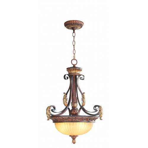 Antique Hardware 3 Light Verona Bronze Inverted Pendant Pendant