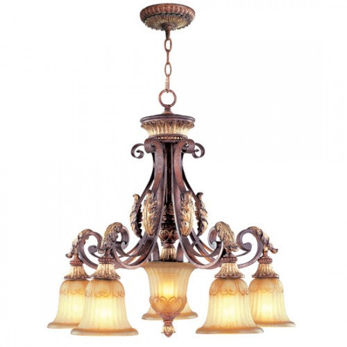 Antique Hardware 6 Light Verona Bronze Chandelier Chandelier