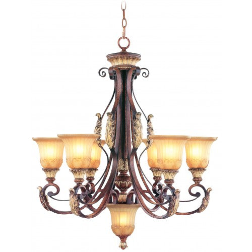 ##Antique Hardware## 7 Light Verona Bronze Chandelier