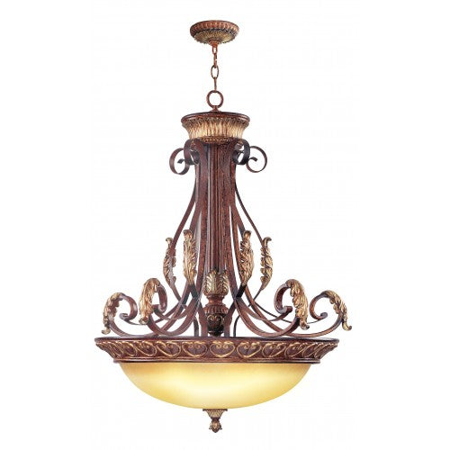 Antique Hardware 4 Light Verona Bronze Inverted Pendant Pendant