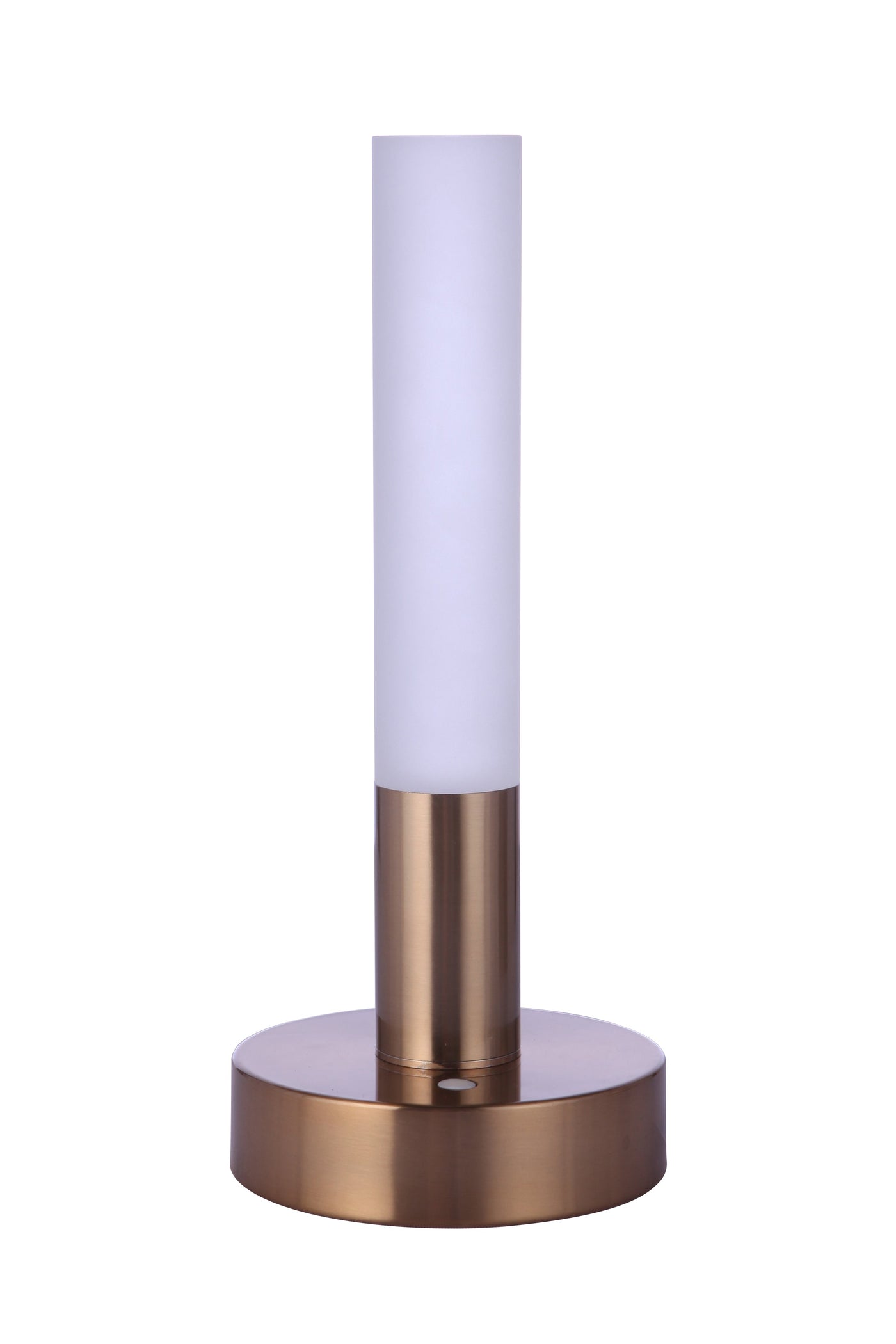 ##Antique Hardware## Indoor Rechargeable Dimmable LED Cylinder Portable Lamp in Satin Brass