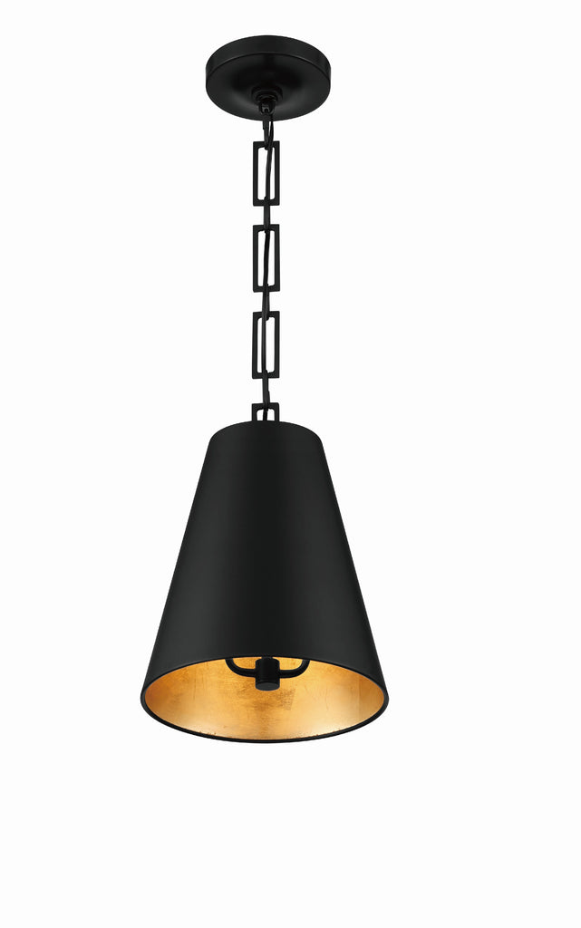 Antique Hardware Brian Patrick Flynn Alston 2 Light Matte Black + Antique Gold Mini Pendant Pendant