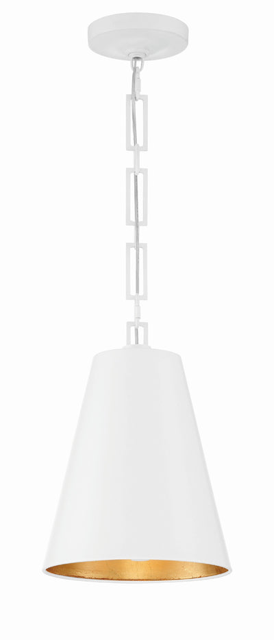 Antique Hardware Brian Patrick Flynn Alston 2 Light Matte White + Antique Gold Mini Pendant Pendant