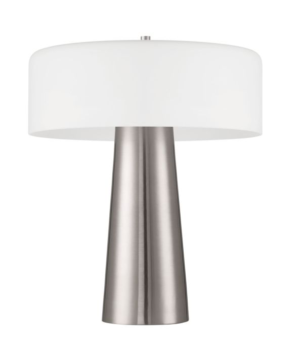 ##Antique Hardware## 1 Light LED Table Lamp in Brushed Polished Nickel