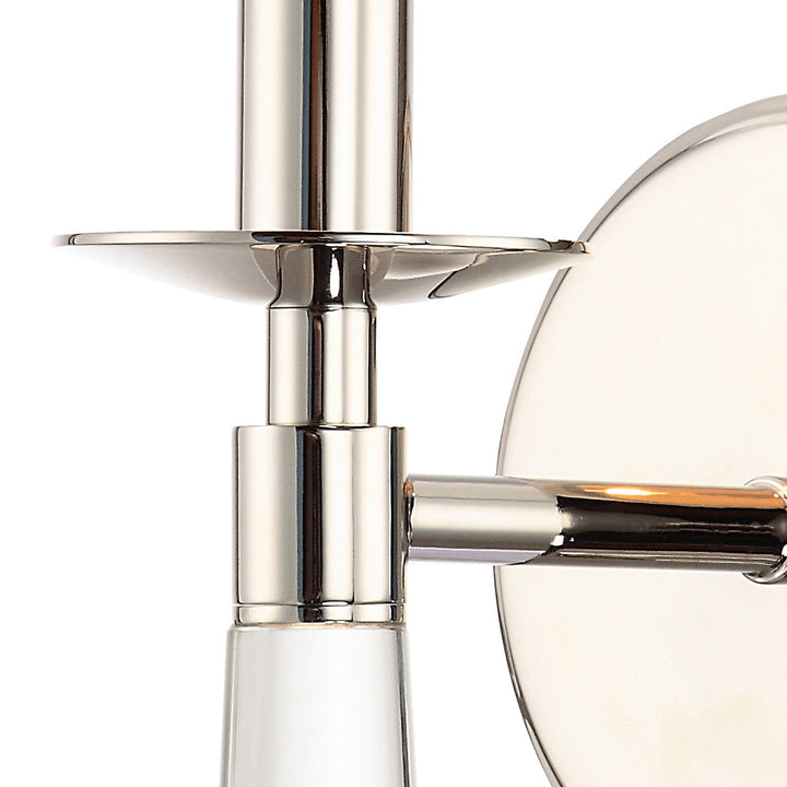 ##Antique Hardware## Baxter 1 Light Polished Nickel Sconce