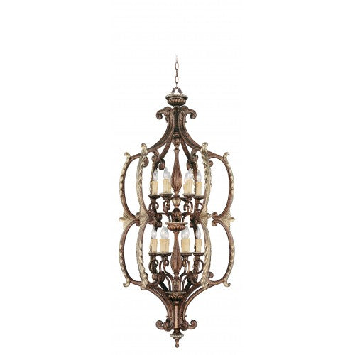 ##Antique Hardware## 12 Light Palacial Bronze Foyer