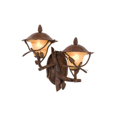 ##Antique Hardware## Ponderosa Outdoor 2 Light Wall Bracket (Left)