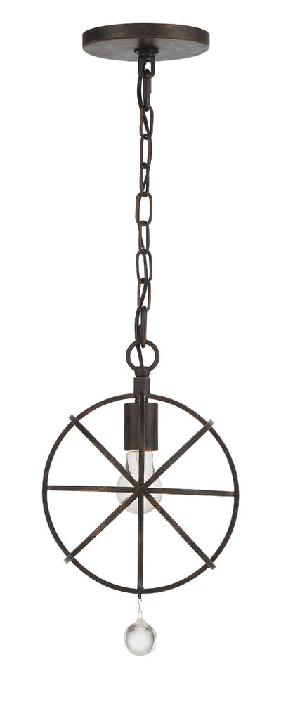 ##Antique Hardware## Solaris 1 Light English Bronze Mini Pendant