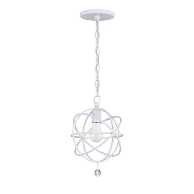 ##Antique Hardware## Solaris 1 Light Wet White Mini Pendant