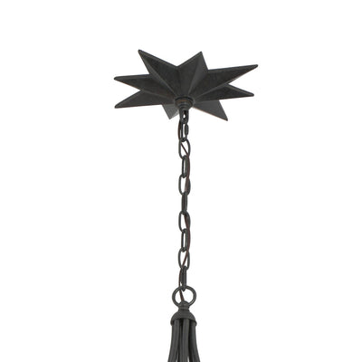 ##Antique Hardware## Astro 4 Light Black Chandelier