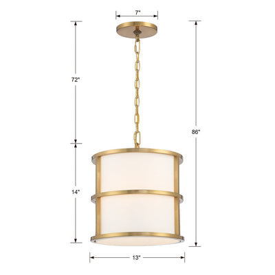 ##Antique Hardware## Brian Patrick Flynn Hulton 3 Light Luxe Gold Mini Chandelier