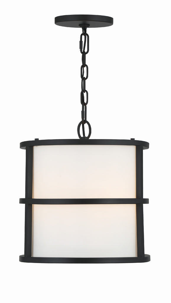 ##Antique Hardware## Brian Patrick Flynn Hulton 3 Light Matte Black Mini Chandelier