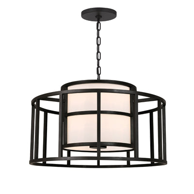 ##Antique Hardware## Brian Patrick Flynn Hulton 5 Light Matte Black Chandelier