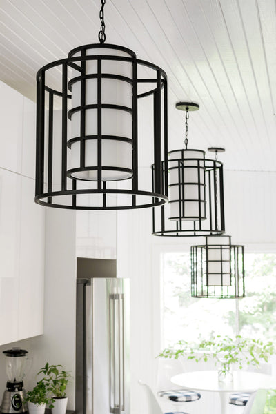 ##Antique Hardware## Brian Patrick Flynn Hulton 6 Light Matte Black Chandelier