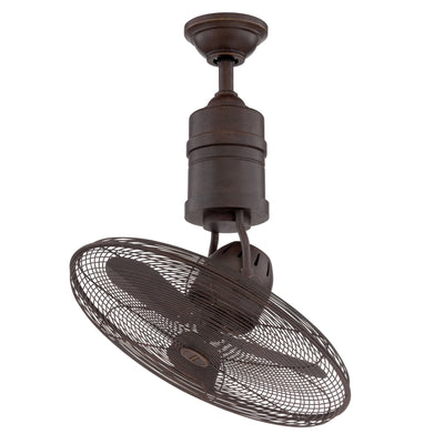 ##Antique Hardware## 18" Bellows III Indoor/Outdoor (Damp) in Aged Bronze Textured w/ Aged Bronze Blades