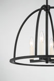 ##Antique Hardware## Abbott 4 Light Black Chandelier