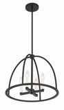 ##Antique Hardware## Abbott 4 Light Black Chandelier