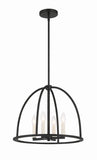 ##Antique Hardware## Abbott 4 Light Black Chandelier