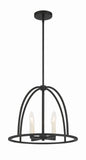 ##Antique Hardware## Abbott 4 Light Black Chandelier