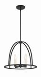 ##Antique Hardware## Abbott 4 Light Black Chandelier