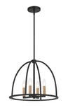 ##Antique Hardware## Abbott 4 Light Black Chandelier