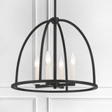 ##Antique Hardware## Abbott 4 Light Black Chandelier