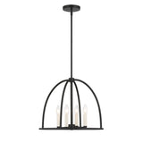 ##Antique Hardware## Abbott 4 Light Black Chandelier