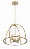 ##Antique Hardware## Abbott 4 Light Vibrant Gold Chandelier