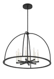 ##Antique Hardware## Abbott 8 Light Black Chandelier