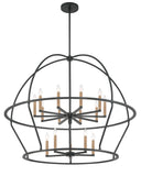 ##Antique Hardware## Abbott 15 Light Black Chandelier