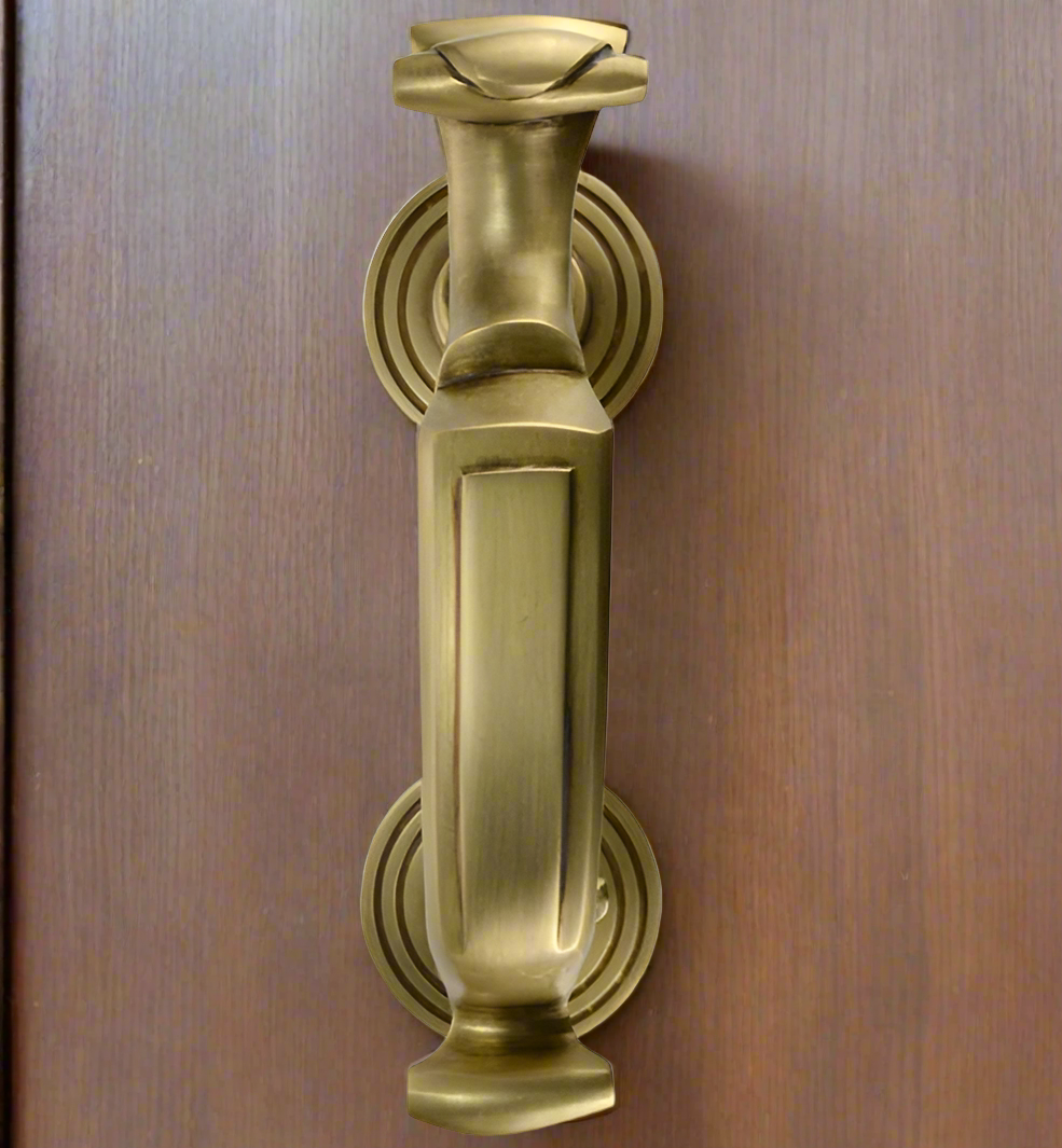 ##Antique Hardware## Traditional 8 Inch Brass Doctor's Door Knocker (Several Finishes Available)