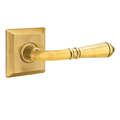 Antique Hardware Emtek Solid Brass Turino Lever With Quincy Rosette (Many Finishes Available) EMTEK LEVER DOOR KNOB