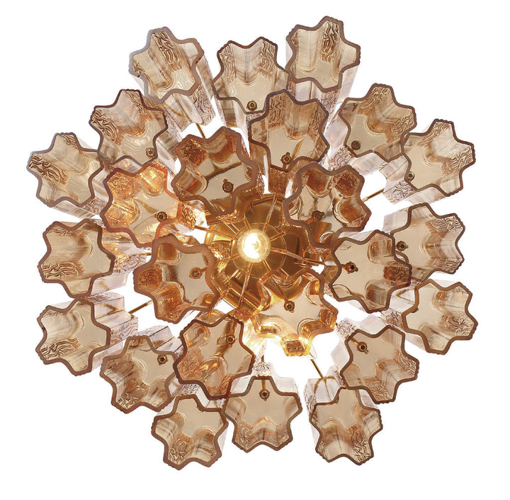 ##Antique Hardware## Addis 4 Light Aged Brass Semi Flush Mount