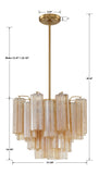 ##Antique Hardware## Addis 4 Light Aged Brass Chandelier