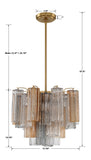 ##Antique Hardware## Addis 4 Light Aged Brass Chandelier