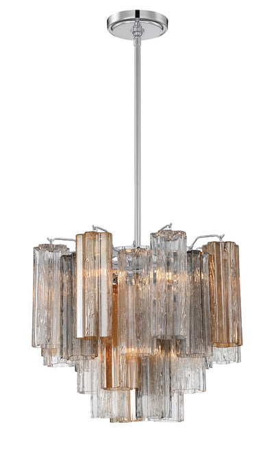 ##Antique Hardware## Addis 4 Light Polished Chrome Chandelier