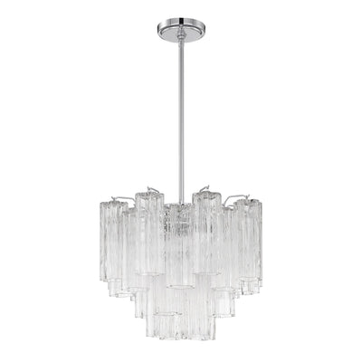 ##Antique Hardware## Addis 4 Light Polished Chrome Chandelier