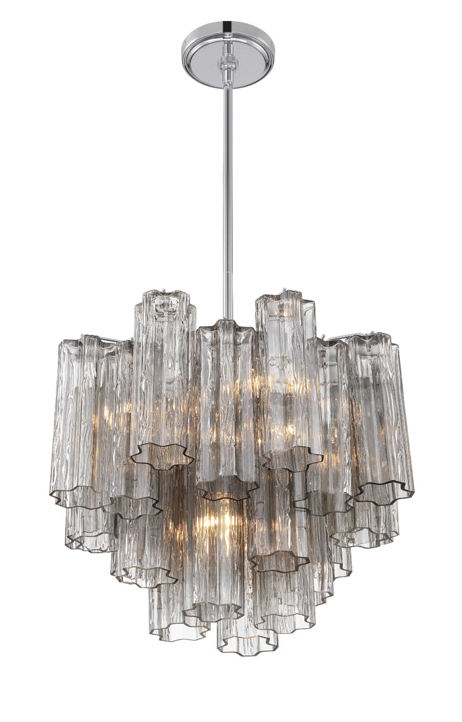 ##Antique Hardware## Addis 4 Light Polished Chrome Chandelier