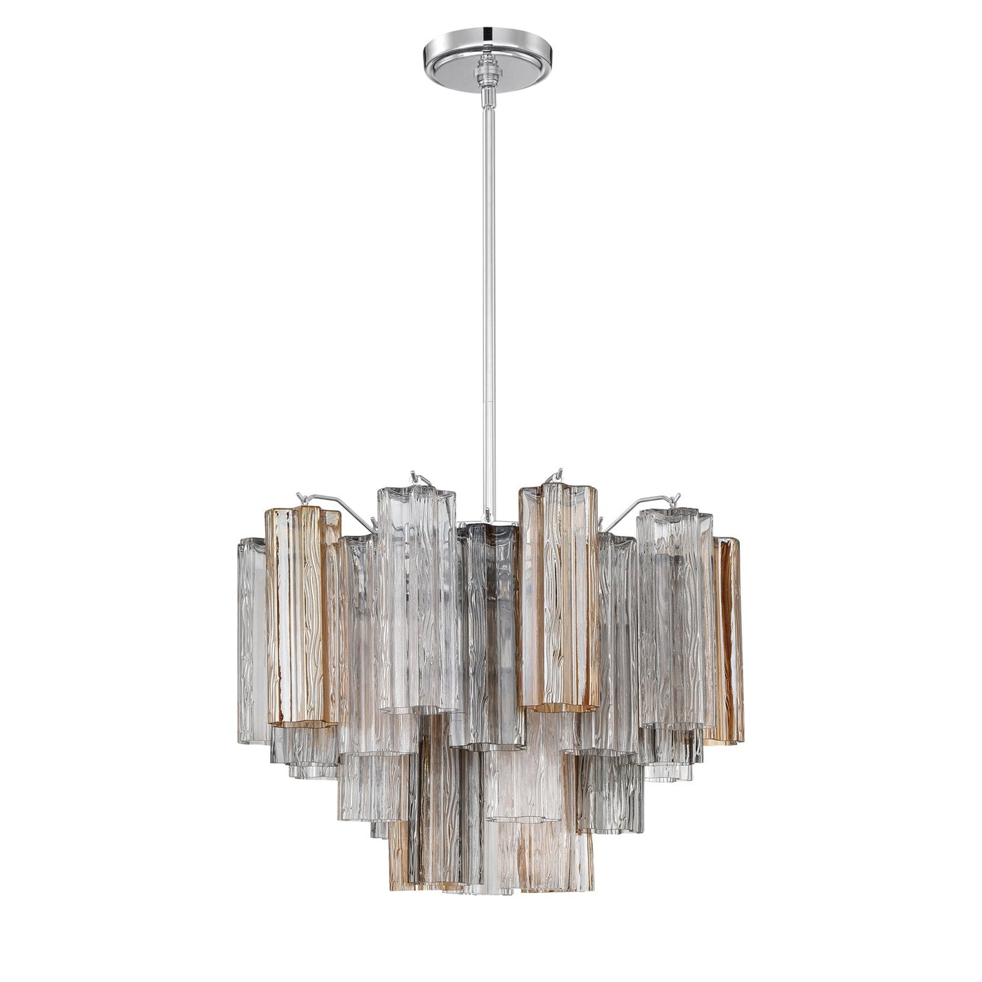 ##Antique Hardware## Addis 6 Light Polished Chrome Chandelier