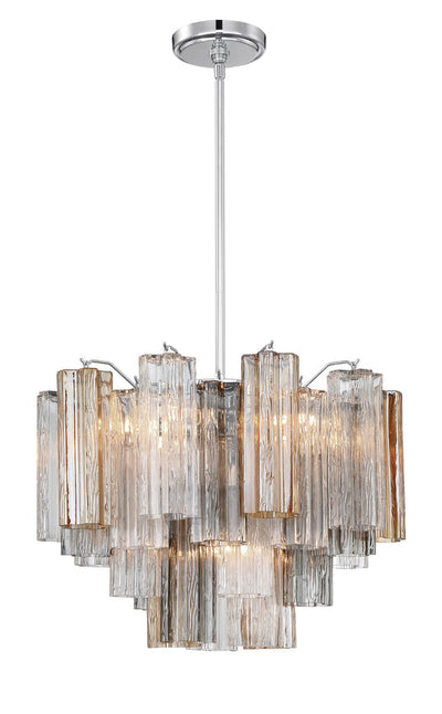 ##Antique Hardware## Addis 6 Light Polished Chrome Chandelier