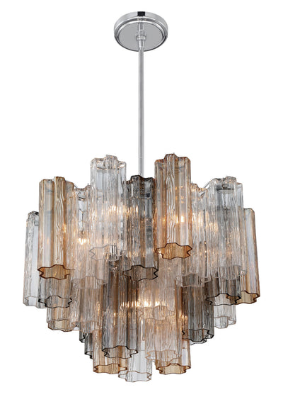 ##Antique Hardware## Addis 6 Light Polished Chrome Chandelier