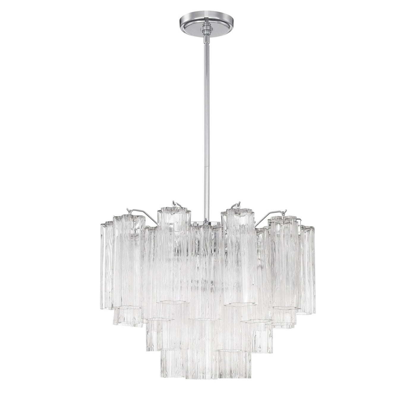 ##Antique Hardware## Addis 6 Light Polished Chrome Chandelier