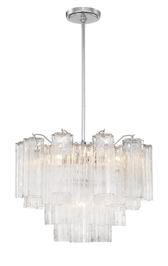 ##Antique Hardware## Addis 6 Light Polished Chrome Chandelier