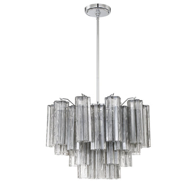 ##Antique Hardware## Addis 6 Light Polished Chrome Chandelier