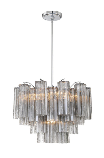 ##Antique Hardware## Addis 6 Light Polished Chrome Chandelier